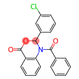 1-benzoyl-2-(3-chlorophenyl)-1,2-dihydro-4H-3,1-benzoxazin-4-one