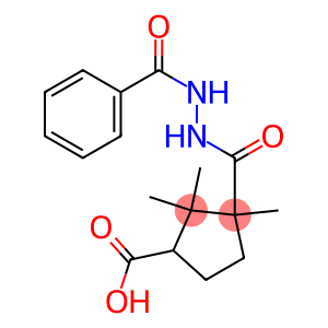 3-[(2-benzoylhydrazino)carbonyl]-2,2,3-trimethylcyclopentanecarboxylic acid
