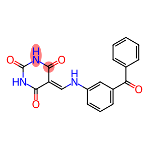 5-[(3-benzoylanilino)methylidene]hexahydropyrimidine-2,4,6-trione