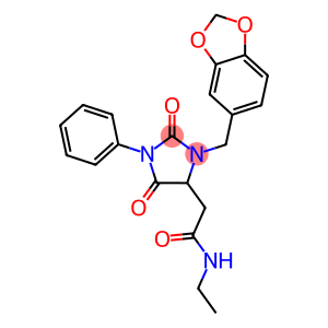 2-[3-(1,3-BENZODIOXOL-5-YLMETHYL)-2,5-DIOXO-1-PHENYLIMIDAZOLIDIN-4-YL]-N-ETHYLACETAMIDE