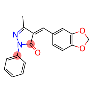 4-(BENZO[3,4-D]1,3-DIOXOLEN-5-YLMETHYLENE)-3-METHYL-1-PHENYL-2-PYRAZOLIN-5-ONE