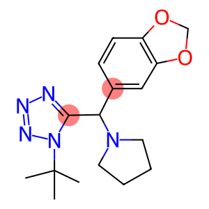 5-[1,3-BENZODIOXOL-5-YL(PYRROLIDIN-1-YL)METHYL]-1-TERT-BUTYL-1H-TETRAZOLE