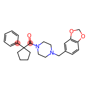 4-(BENZO[3,4-D]1,3-DIOXOLAN-5-YLMETHYL)PIPERAZINYL PHENYLCYCLOPENTYL KETONE