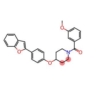 4-[4-(1-BENZOFURAN-2-YL)PHENOXY]-1-(3-METHOXYBENZOYL)PIPERIDINE