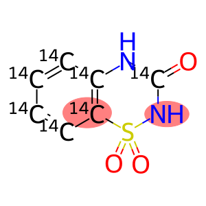 1,2,4-BENZOTHIODIAZINE-3-4H-ONE 1.1 DIOXIDE-[RING-14C(U)]