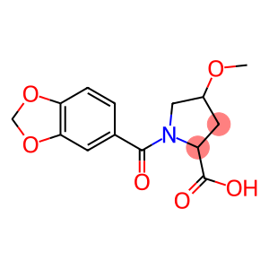 1-(1,3-benzodioxol-5-ylcarbonyl)-4-methoxypyrrolidine-2-carboxylic acid