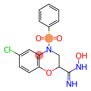 4-BENZENESULFONYL-6-CHLORO-N-HYDROXY-3,4-DIHYDRO-2H-BENZO[1,4]OXAZINE-2-CARBOXAMIDINE