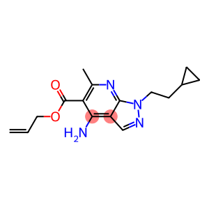 1-(2-Cyclopropylethyl)-4-amino-6-methyl-1H-pyrazolo[3,4-b]pyridine-5-carboxylic acid 2-propenyl ester