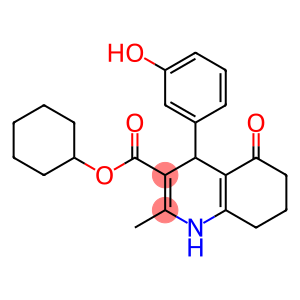 cyclohexyl 4-(3-hydroxyphenyl)-2-methyl-5-oxo-1,4,5,6,7,8-hexahydro-3-quinolinecarboxylate