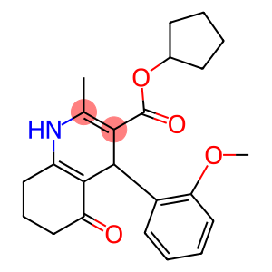 cyclopentyl 2-methyl-4-[2-(methyloxy)phenyl]-5-oxo-1,4,5,6,7,8-hexahydroquinoline-3-carboxylate