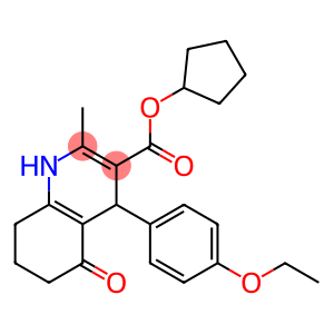 cyclopentyl 4-[4-(ethyloxy)phenyl]-2-methyl-5-oxo-1,4,5,6,7,8-hexahydroquinoline-3-carboxylate