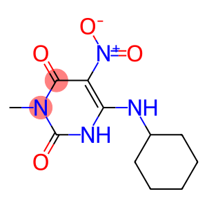 6-(cyclohexylamino)-5-nitro-3-methyl-2,4(1H,3H)-pyrimidinedione