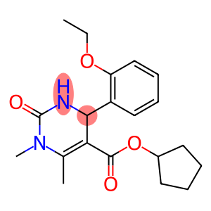 cyclopentyl 4-(2-ethoxyphenyl)-1,6-dimethyl-2-oxo-1,2,3,4-tetrahydro-5-pyrimidinecarboxylate