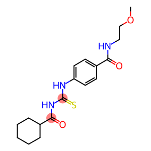 4-({[(cyclohexylcarbonyl)amino]carbothioyl}amino)-N-(2-methoxyethyl)benzamide