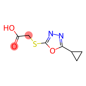 2-[(5-cyclopropyl-1,3,4-oxadiazol-2-yl)sulfanyl]acetic acid