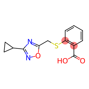 2-{[(3-cyclopropyl-1,2,4-oxadiazol-5-yl)methyl]thio}benzoic acid