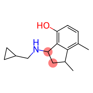 3-[(cyclopropylmethyl)amino]-1,7-dimethyl-2,3-dihydro-1H-inden-4-ol