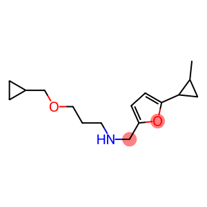 [3-(cyclopropylmethoxy)propyl]({[5-(2-methylcyclopropyl)furan-2-yl]methyl})amine