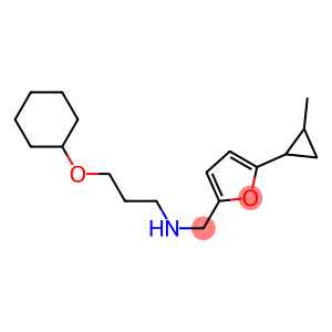 [3-(cyclohexyloxy)propyl]({[5-(2-methylcyclopropyl)furan-2-yl]methyl})amine
