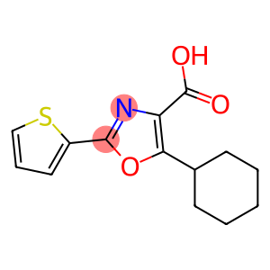 5-cyclohexyl-2-(thiophen-2-yl)-1,3-oxazole-4-carboxylic acid