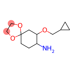7-(cyclopropylmethoxy)-1,4-dioxaspiro[4.5]decan-8-amine