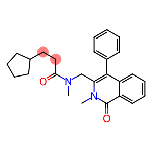 3-CYCLOPENTYL-N-METHYL-N-[(2-METHYL-1-OXO-4-PHENYL-1,2-DIHYDROISOQUINOLIN-3-YL)METHYL]PROPANAMIDE