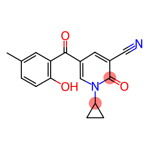 1-CYCLOPROPYL-5-(2-HYDROXY-5-METHYL-BENZOYL)-2-OXO-1,2-DIHYDRO-PYRIDINE-3-CARBONITRILE