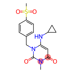 6-(CYCLOPROPYLAMINO)-3-METHYL-1-[4-(METHYLSULFONYL)BENZYL]PYRIMIDINE-2,4(1H,3H)-DIONE