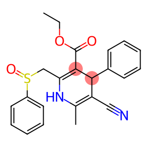 5-Cyano-1,4-dihydro-6-methyl-2-[phenylsulfinylmethyl]-4-phenylpyridine-3-carboxylic acid ethyl ester