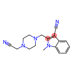 2-{[4-(cyanomethyl)-1-piperazinyl]methyl}-1-methyl-1H-indole-3-carbonitrile