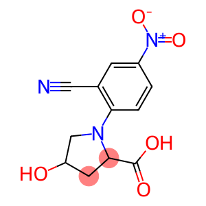1-(2-cyano-4-nitrophenyl)-4-hydroxypyrrolidine-2-carboxylic acid