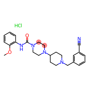 4-[1-(3-CYANOBENZYL)PIPERIDIN-4-YL]-N-(2-METHOXYPHENYL)PIPERAZINE-1-CARBOXAMIDE HYDROCHLORIDE