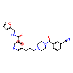 5-(3-[4-(3-CYANOBENZOYL)PIPERAZIN-1-YL]PROPYL)-N-(2-FURYLMETHYL)NICOTINAMIDE