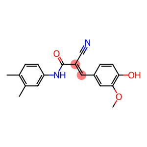 2-cyano-N-(3,4-dimethylphenyl)-3-(4-hydroxy-3-methoxyphenyl)acrylamide