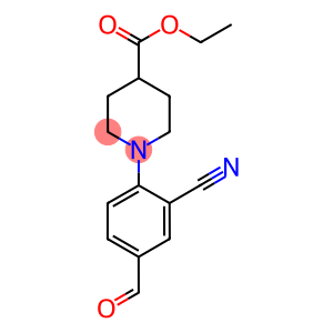 3-Cyano-4-[4-(ethoxycarbonyl)piperidin-1-yl]benzaldehyde, 2-[4-(Ethoxycarbonyl)piperidin-1-yl]-5-formylbenzonitrile