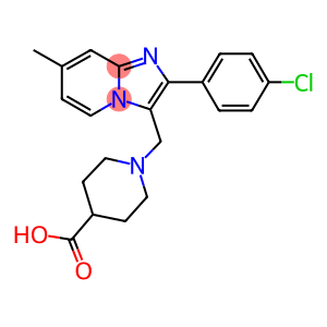 1-[2-(4-CHLORO-PHENYL)-7-METHYL-IMIDAZO[1,2-A]-PYRIDIN-3-YLMETHYL]-PIPERIDINE-4-CARBOXYLIC ACID