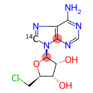 2-CHLORO 2'-DEOXYADENOSINE, [8-14C]-