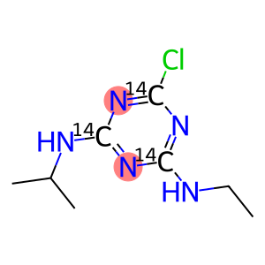 2-CHLORO-4-ETHYLAMINO-6-ISOPROPYL-AMINO-1,3,5-TRIAZINE [RING-14C(U)]