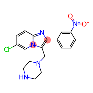 6-CHLORO-2-(3-NITRO-PHENYL)-3-PIPERAZIN-1-YLMETHYL-IMIDAZO[1,2-A]PYRIDINE