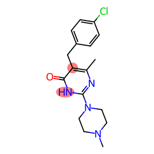 5-(4-CHLOROBENZYL)-6-METHYL-2-(4-METHYLPIPERAZIN-1-YL)PYRIMIDIN-4(3H)-ONE