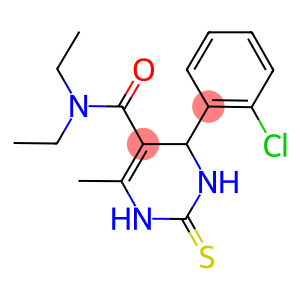 4-(2-CHLORO-PHENYL)-6-METHYL-2-THIOXO-1,2,3,4-TETRAHYDRO-PYRIMIDINE-5-CARBOXYLIC ACID DIETHYLAMIDE