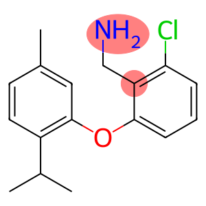 {2-chloro-6-[5-methyl-2-(propan-2-yl)phenoxy]phenyl}methanamine