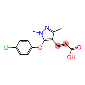 3-[5-(4-chlorophenoxy)-1,3-dimethyl-1H-pyrazol-4-yl]prop-2-enoic acid