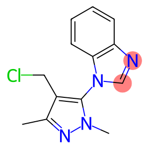 1-[4-(chloromethyl)-1,3-dimethyl-1H-pyrazol-5-yl]-1H-1,3-benzodiazole