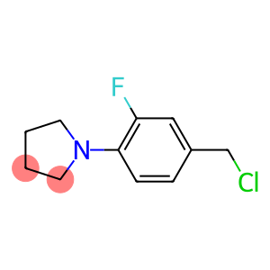 1-[4-(chloromethyl)-2-fluorophenyl]pyrrolidine