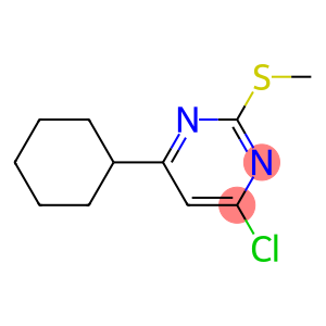 4-chloro-6-cyclohexyl-2-(methylsulfanyl)pyrimidine