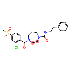 4-[2-CHLORO-4-(METHYLSULFONYL)BENZOYL]-N-(2-PHENYLETHYL)-1,4-DIAZEPANE-1-CARBOXAMIDE