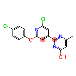 2-[2-CHLORO-6-(4-CHLOROPHENOXY)-4-PYRIDYL]-6-METHYLPYRIMIDIN-4-OL