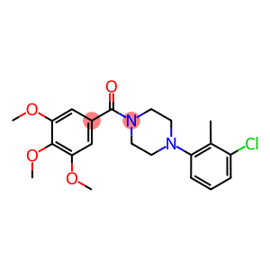 1-(3-chloro-2-methylphenyl)-4-(3,4,5-trimethoxybenzoyl)piperazine
