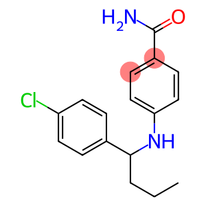 4-{[1-(4-chlorophenyl)butyl]amino}benzamide
